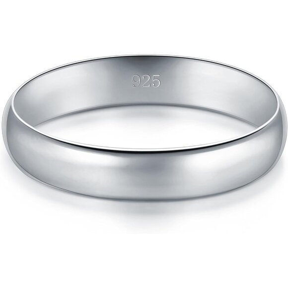 Versatile 925 Silver Ring 4mm - Perfect for Special Occasions and Stacking - Picture 2 of 4